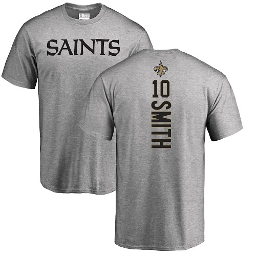 Men New Orleans Saints Ash Tre Quan Smith Backer NFL Football #10 T Shirt->nfl t-shirts->Sports Accessory